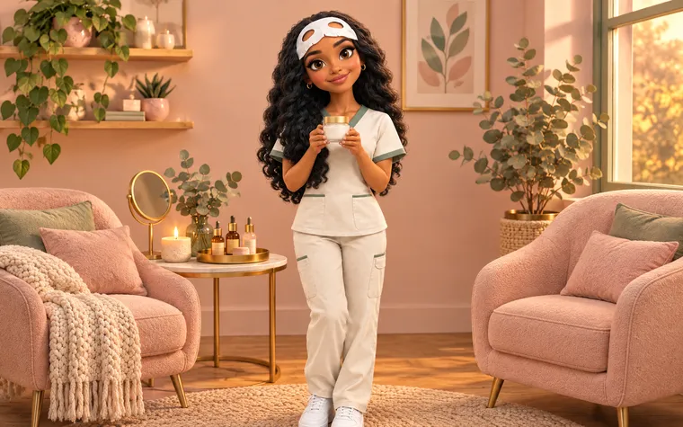Alanii holding a skincare jar in the consultation nook